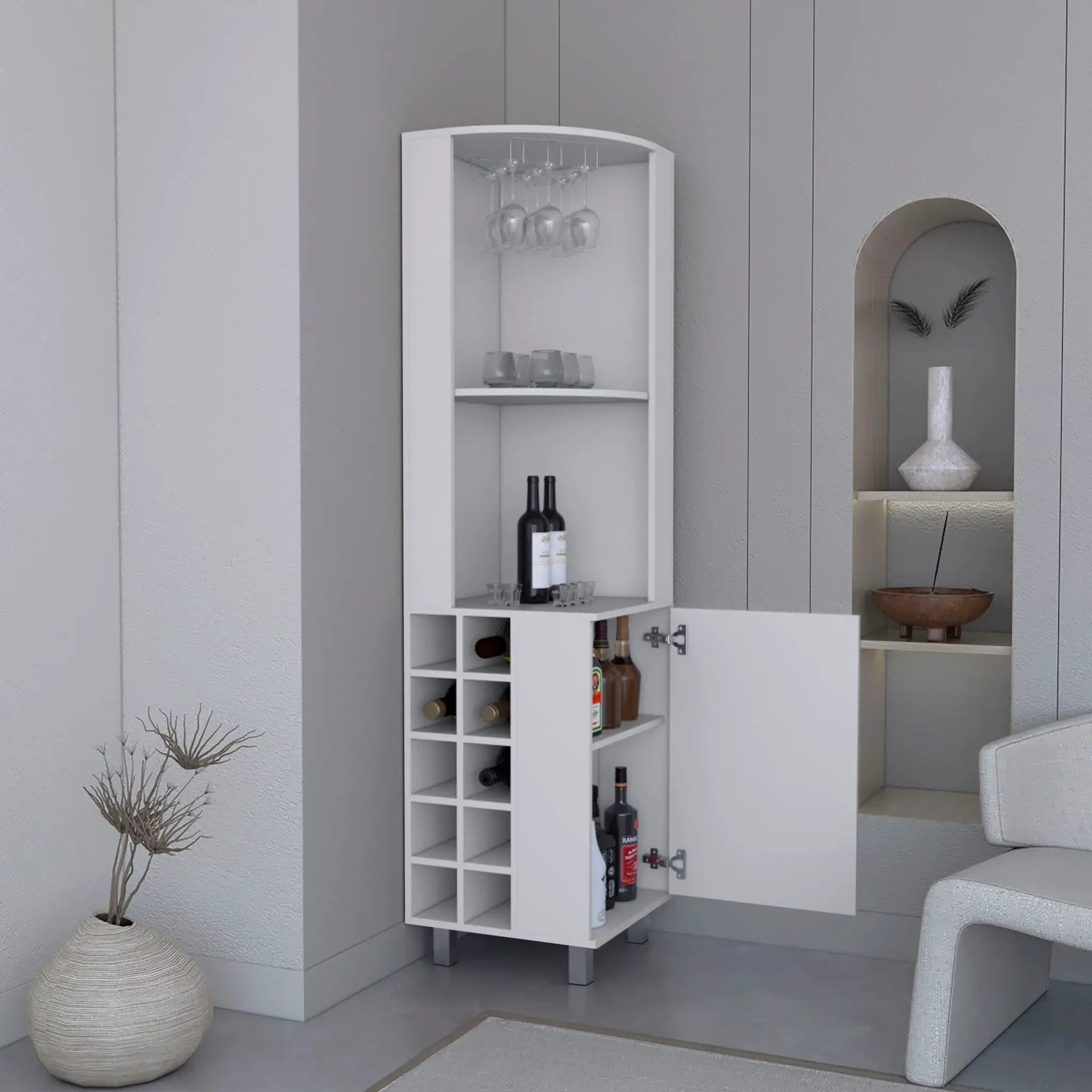 Kaia 70" Tall Corner Bar Cabinet by HouseOfZazla