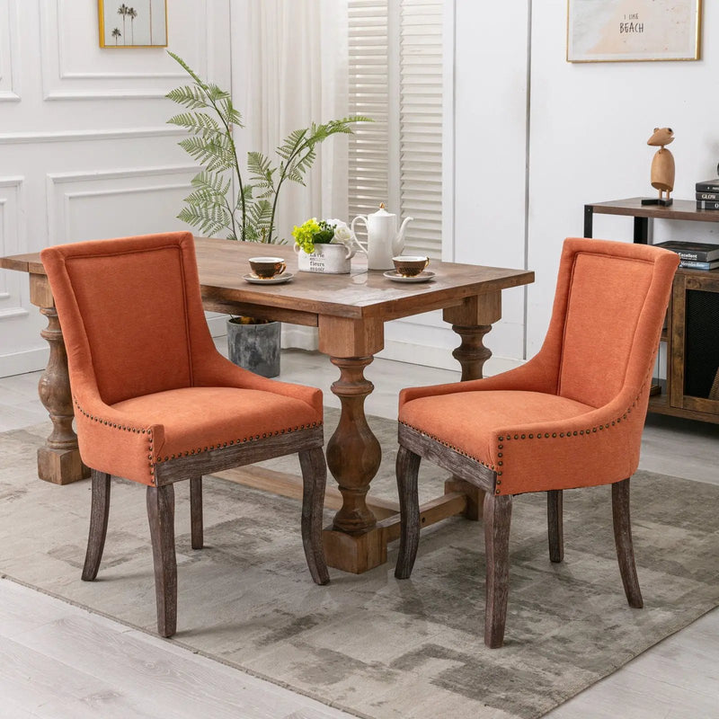 Ultra - Side Dining Chair, Nail Head (Set of 2) by Unique Piece Furniture