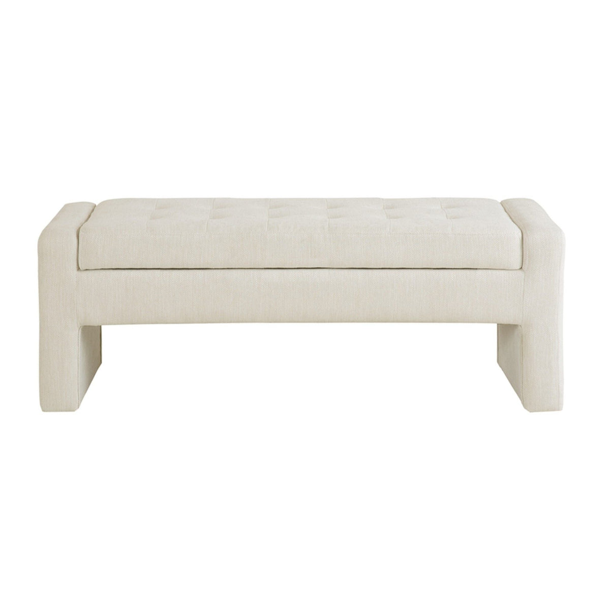 Cream Storage Bench with Soft Close Lid - Polyester Upholstery, photo 3 of 5