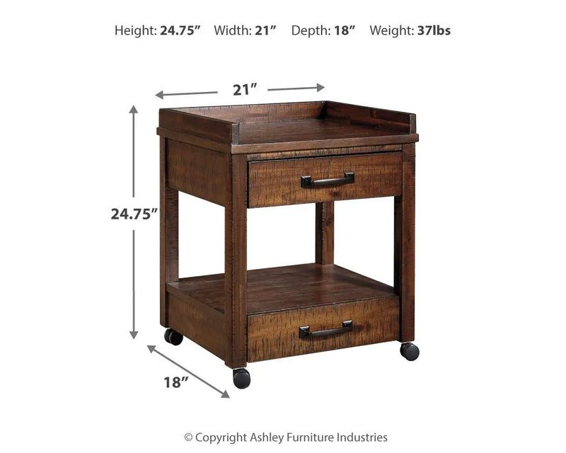 Baldridge - Printer Stand - Rustic Brown by Unique Piece Furniture