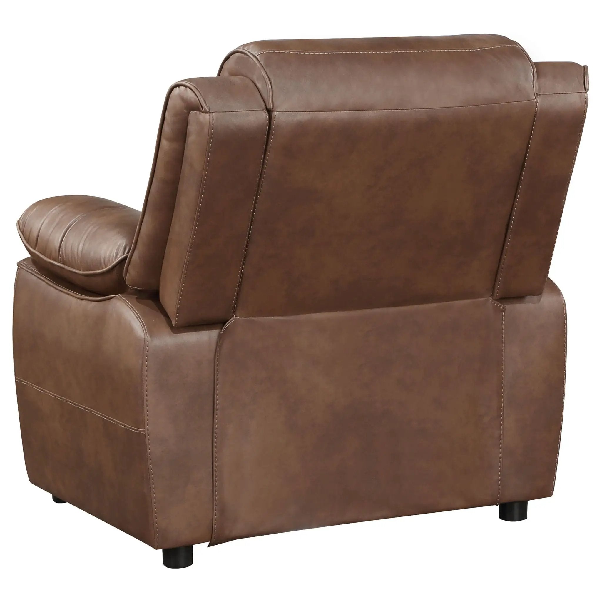 Ellington Upholstered Padded Arm Accent Chair Dark Brown by Unique Piece Furniture