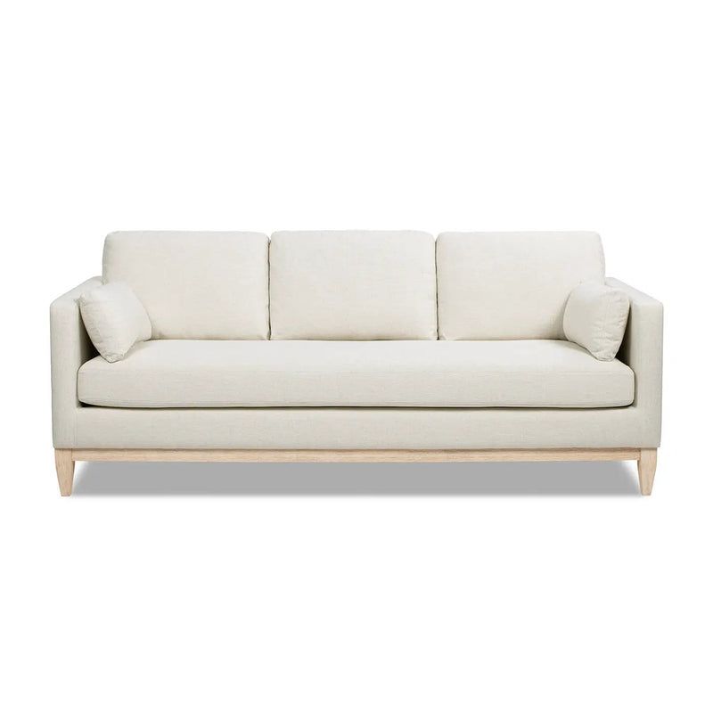 Knox 84' Modern Farmhouse Sofa, Flax White Linen by HouseOfZazla