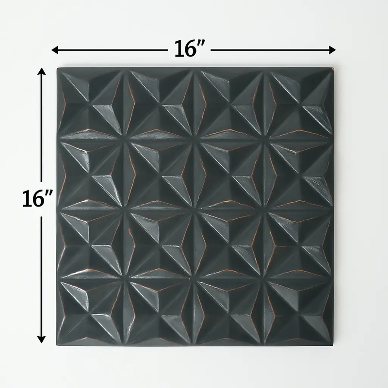 Black Square Modern Wall Art by HouseOfZazla