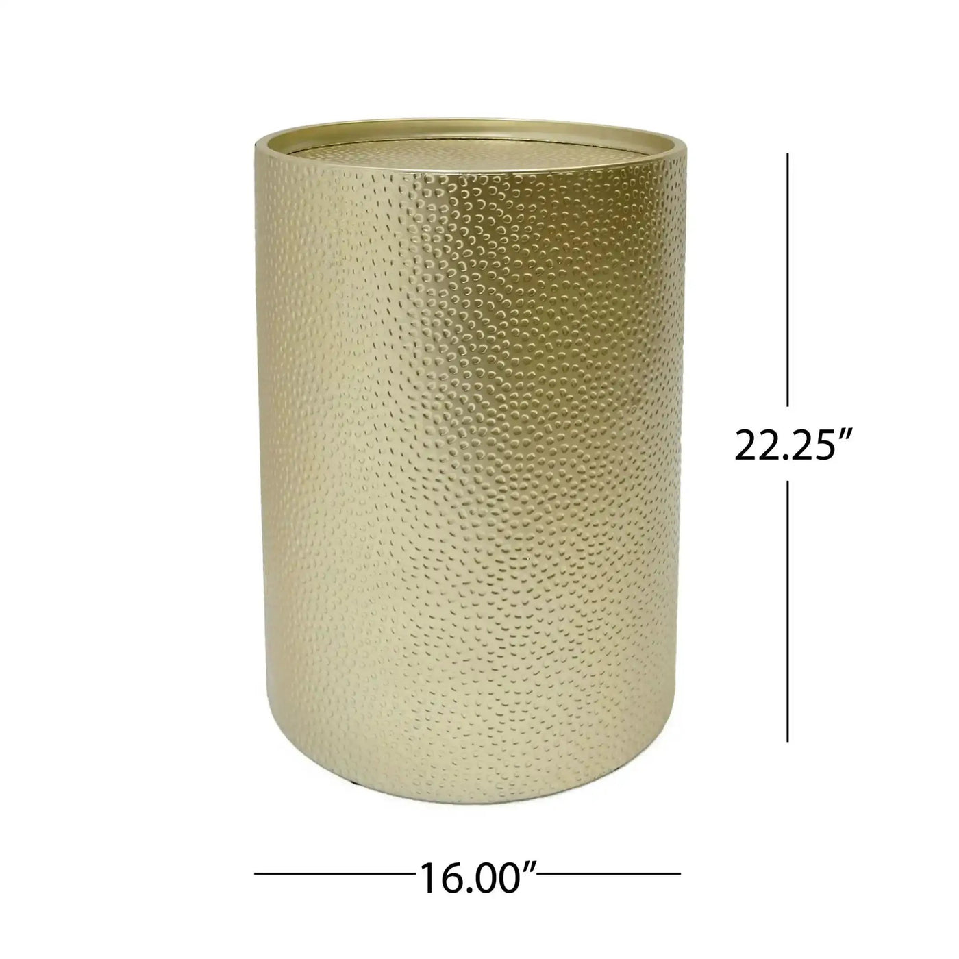 Modern Round Accent Table With Hammered Surface by HouseOfZazla
