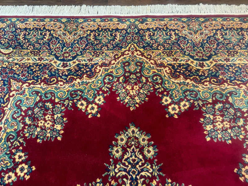 Power Loomed Persian Oriental Rug 9x12, Vintage Wool Pile, Kirman Design by Jewel Rugs
