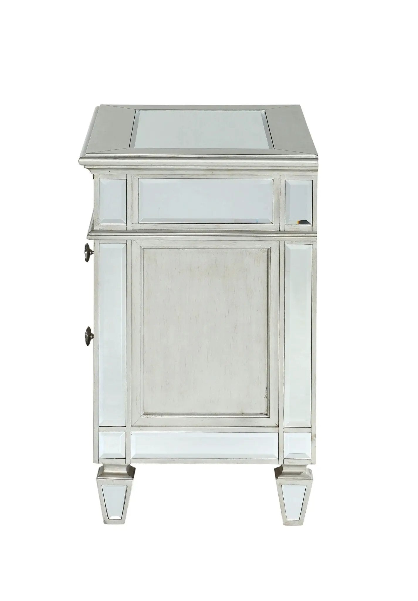 Varian - Mirrored Nightstand - Silver by Unique Piece Furniture