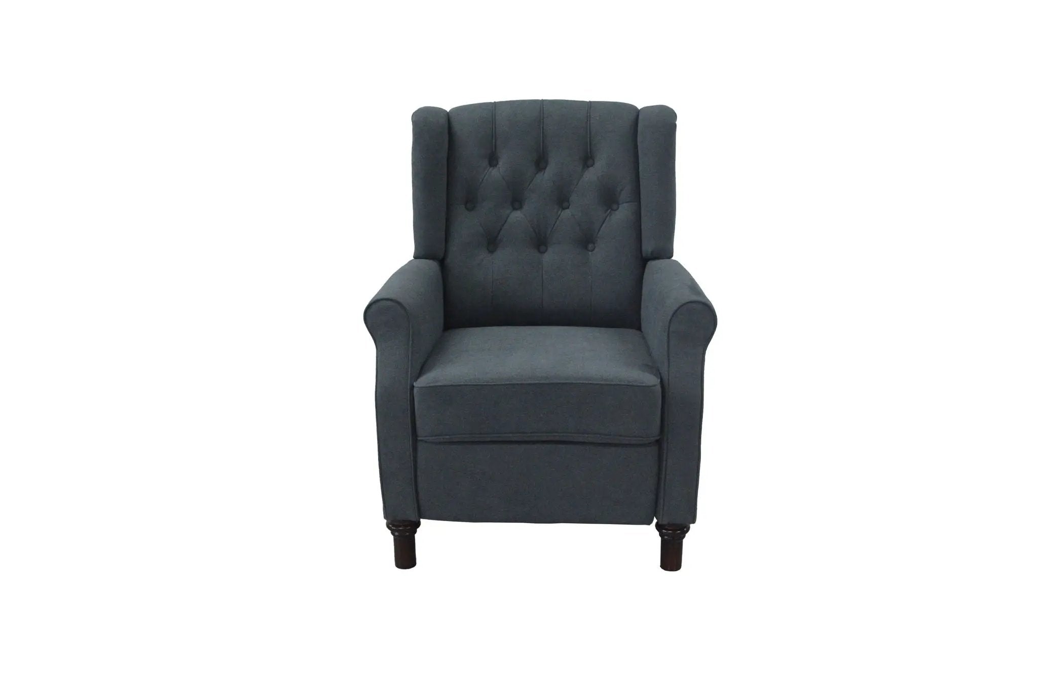 New Design Classic Waterproof Fabric Living Room Pull Button Sofa, High Back Manual Recliner Chair Cinema Home Theatre Cozy Recliner Sofa - Dark Gray by HouseOfZazla