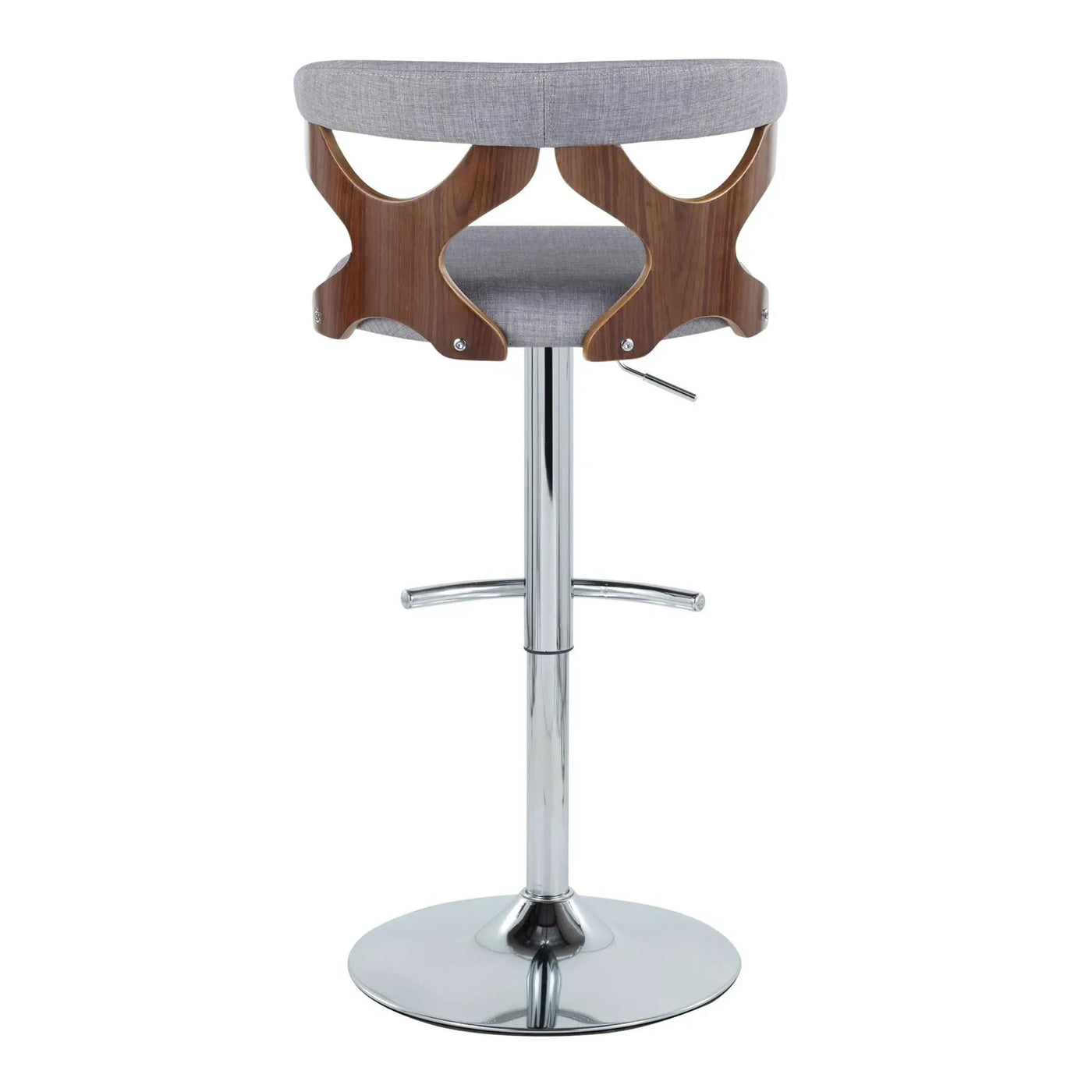 Gardenia - Mid Century Modern Adjustable Barstool With Swivel With Rounded T Footrest (Set of 2) by HouseOfZazla