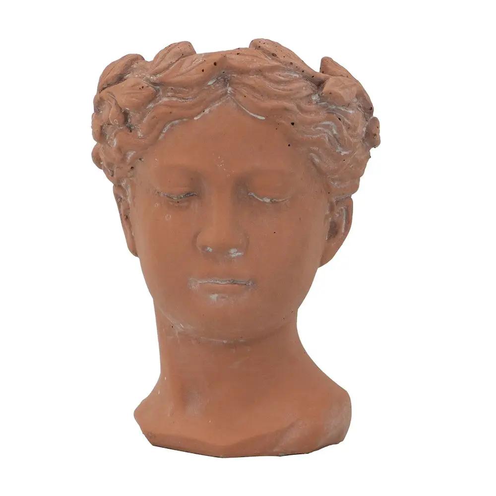 D6X9" Visage Head Bust Planter - Brown by HouseOfZazla