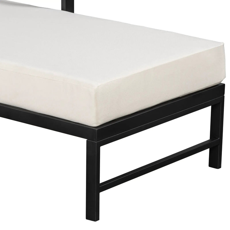 U_style Outdoor L-Shaped Sofa with Iron Frame and Ultra-Thick Cushions by HouseOfZazla