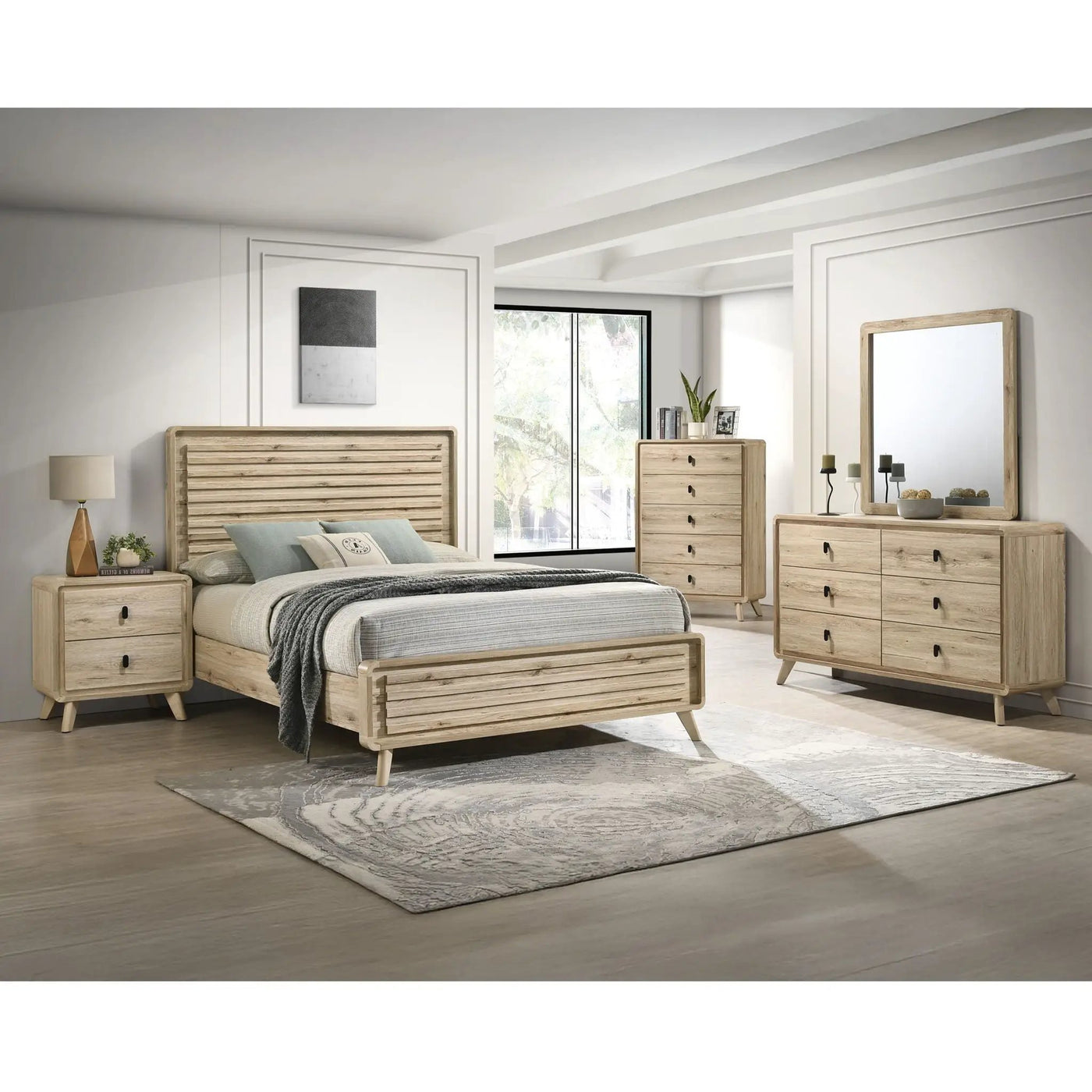 Panel Bed With Slatted Headboard And Footboard by HouseOfZazla