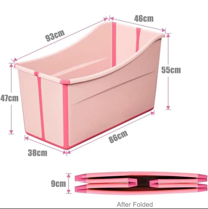 Joyingbaby Large Foldable Bathtub for Toddler Collapsible Baby Bathtub Portable Bath tub Lightweight for Children Twins Petite Adult by Selzalot