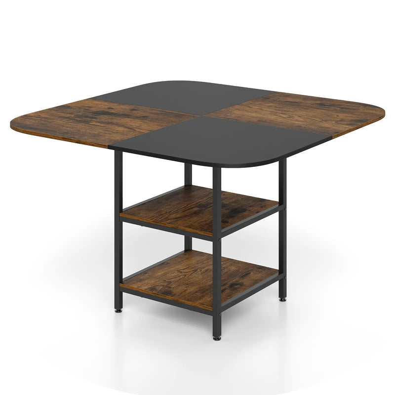 47.5 inch Modern Dining Table Square Kitchen Table with Mix-colored Tabletop by DirectDeals