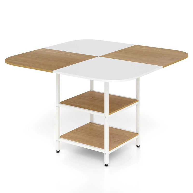 47.5 inch Modern Dining Table Square Kitchen Table with Mix-colored Tabletop by DirectDeals