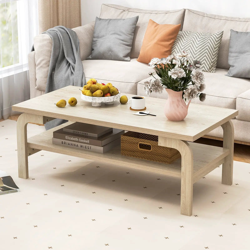 47 Inches Accent Rectangular Coffee Table for Living Room by DirectDeals