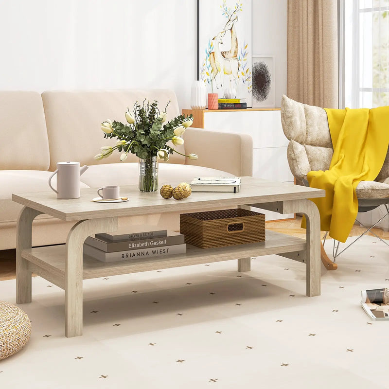 47 Inches Accent Rectangular Coffee Table for Living Room by DirectDeals