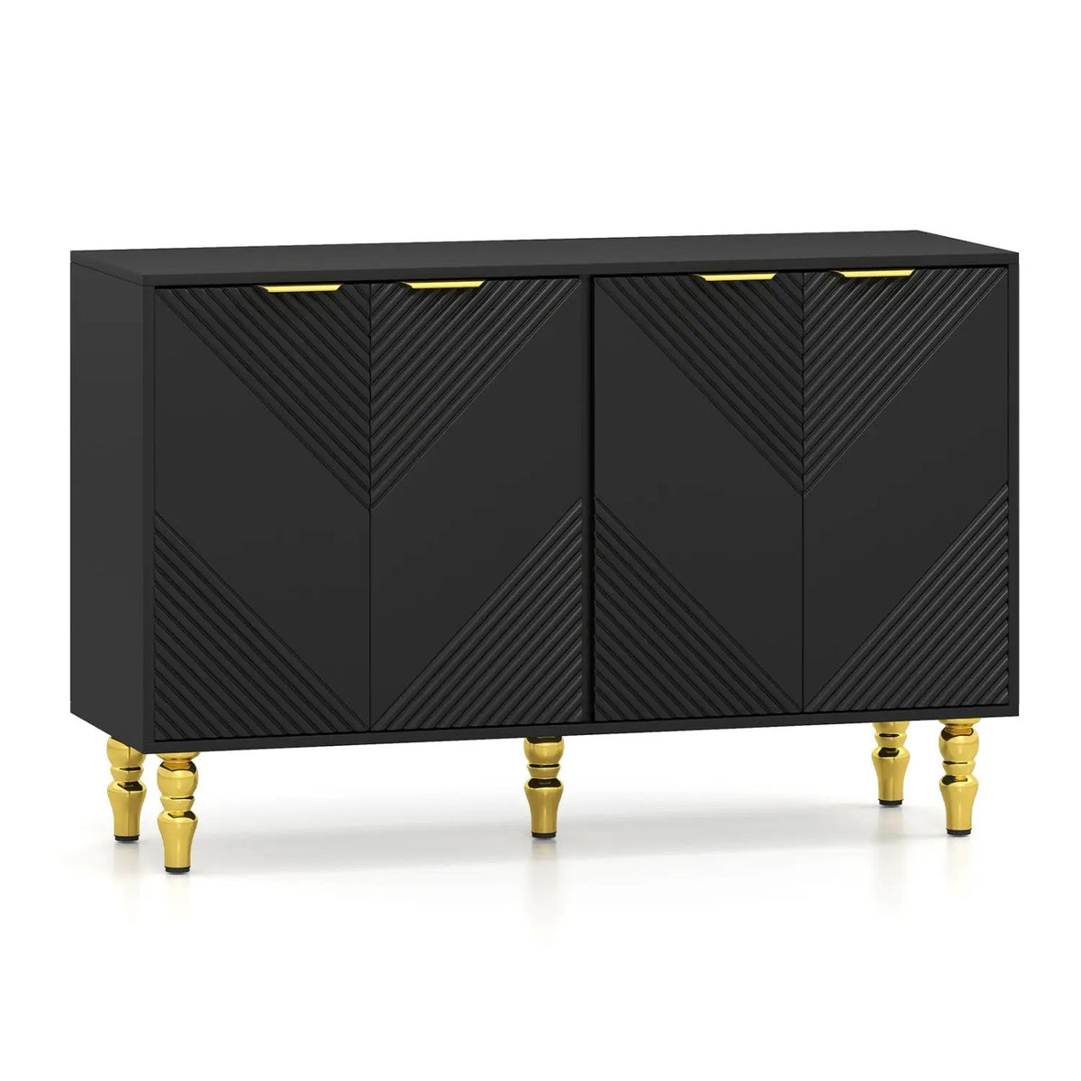 47" Sideboard Buffet Cabinet with Chevron Fluted Doors by DirectDeals