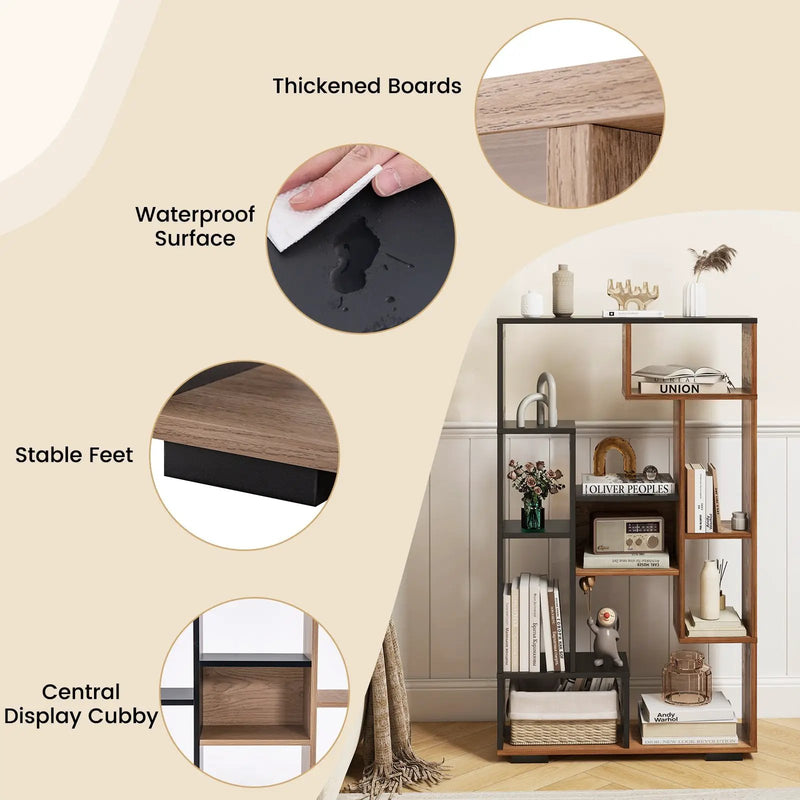 47-Inch Tall Bookshelf for Home Office Living Room by DirectDeals