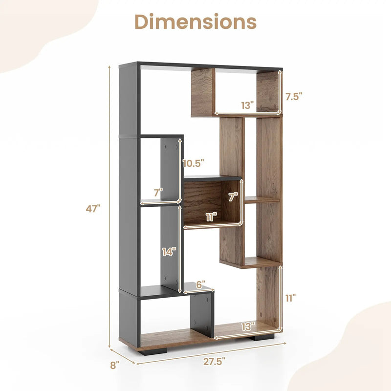 47-Inch Tall Bookshelf for Home Office Living Room by DirectDeals