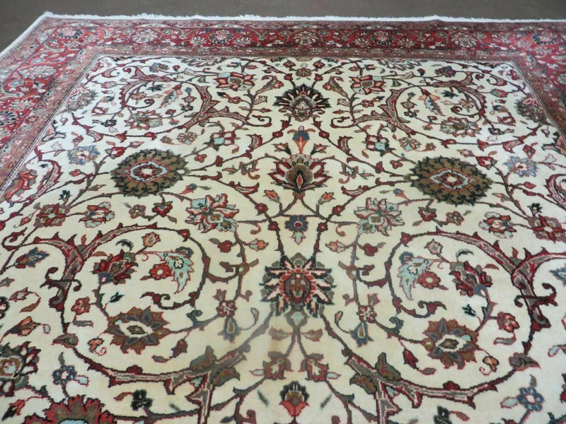 7' X 10' Vintage Handmade India Floral Oriental Wool Rug Hand knotted Carpet by Jewel Rugs