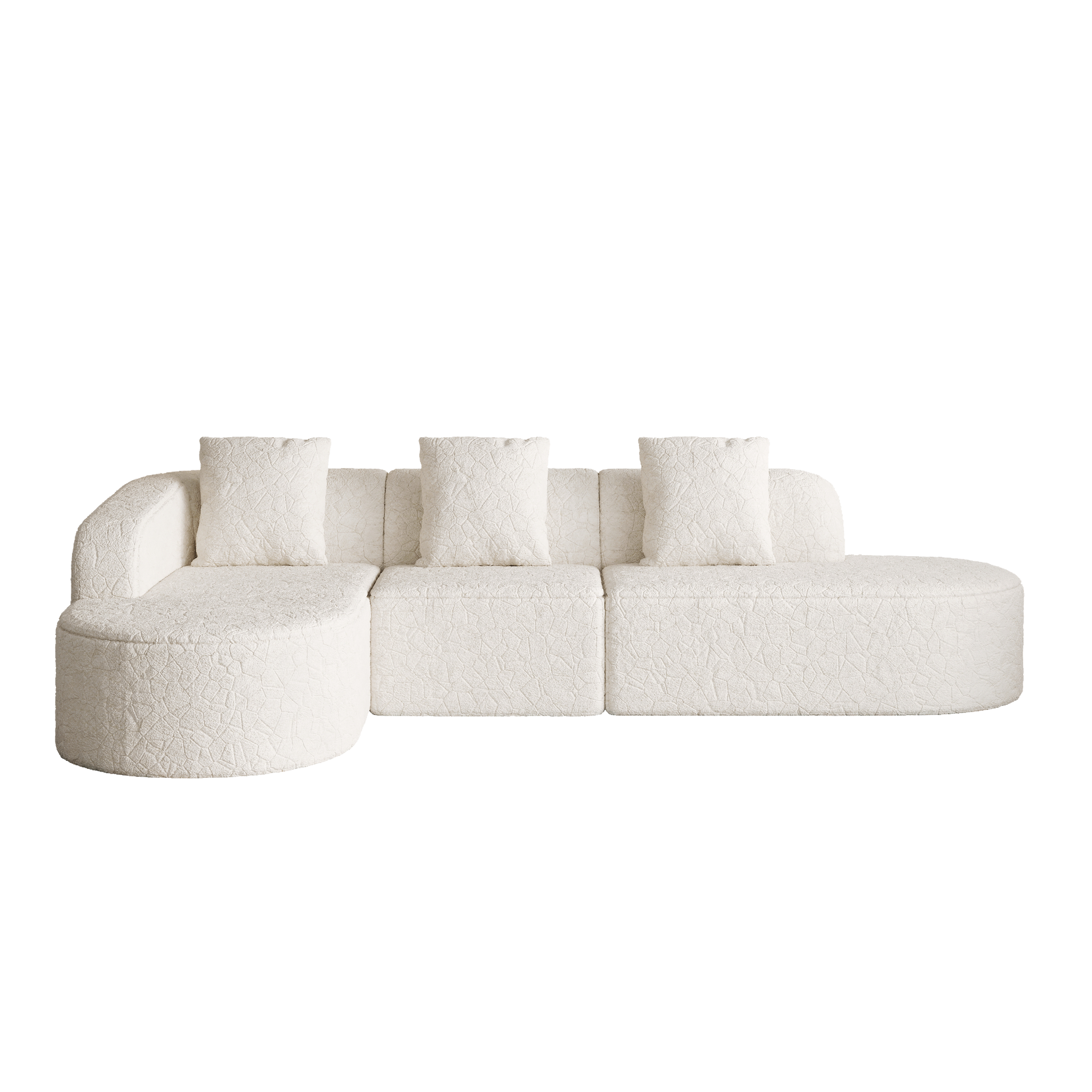 111.8-Inch L-Shaped Curved Modular Sofa by HouseOfZazla