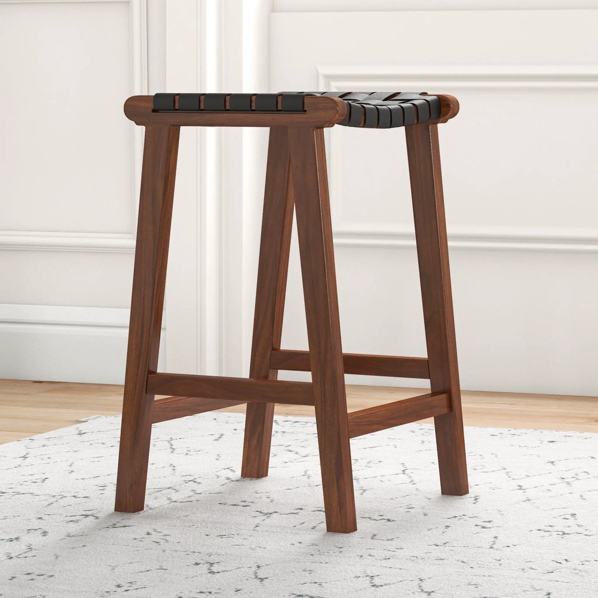 James - Mid-Century Modern Genuine Counter Stool by HouseOfZazla