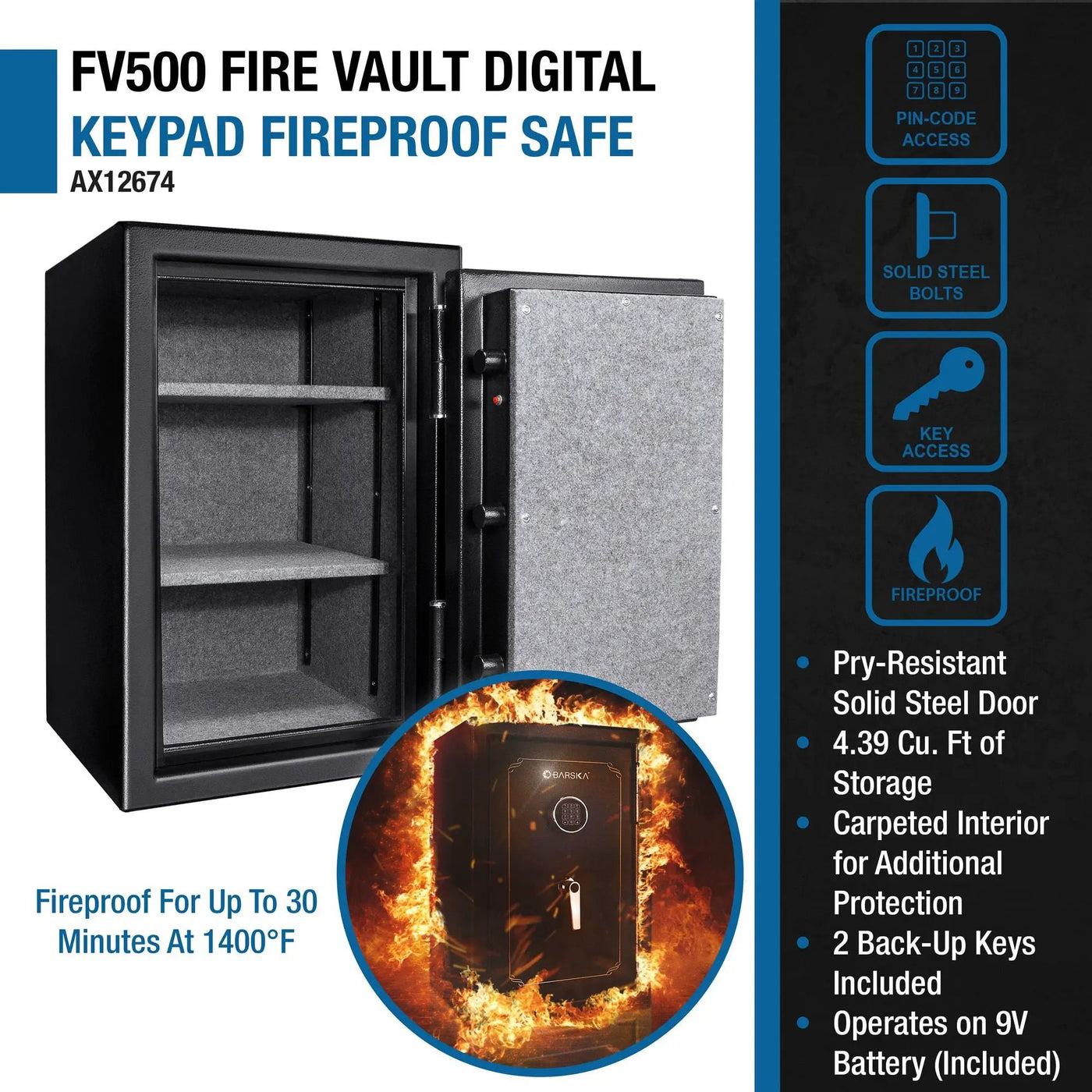 Fireproof Protection Safe Vault by HouseOfZazla