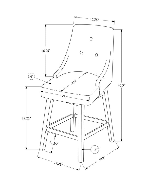 Swivel Stool Bar Height, Transitional (Set of 2), photo 2 of 5