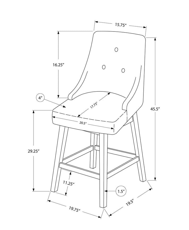 Swivel Stool Bar Height, Transitional (Set of 2), photo 2 of 4