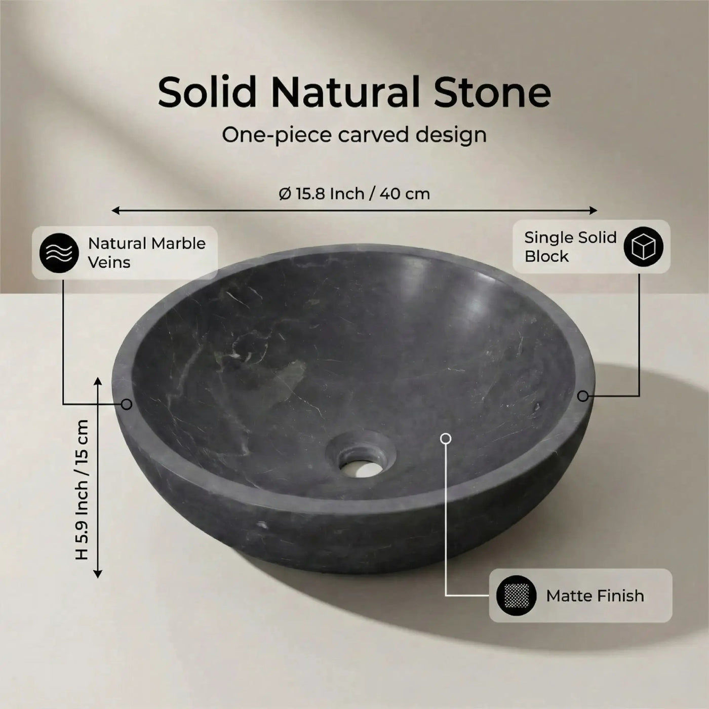Bathroom Vessel Sink, Circular Design by HouseOfZazla