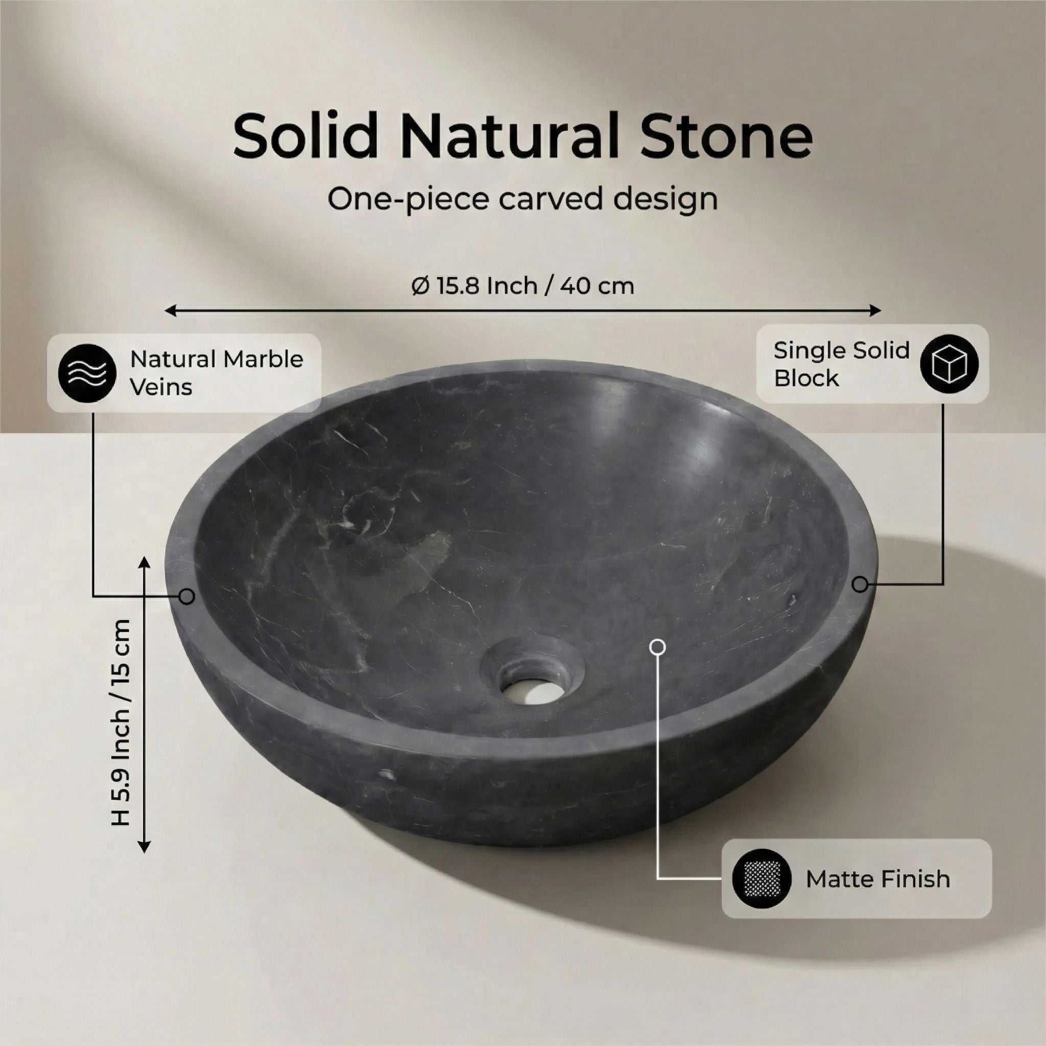 Bathroom Vessel Sink, Circular Design by HouseOfZazla