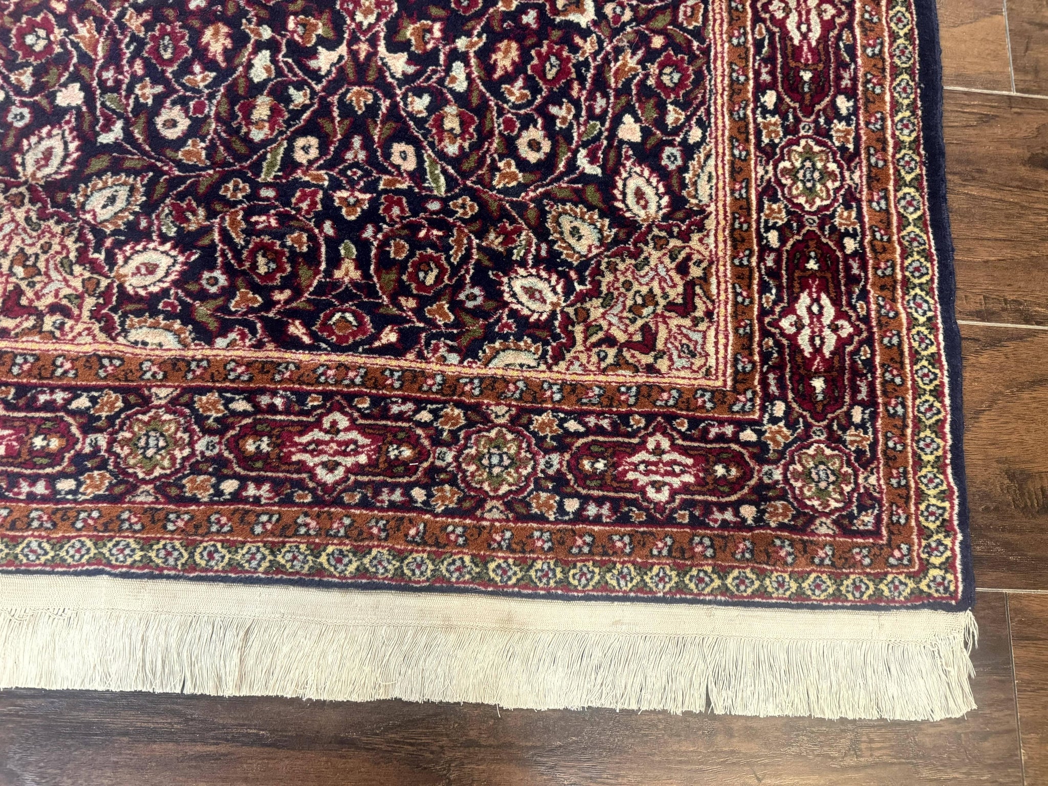 Indo Kashmiri Rug 3x5, Navy Blue, Very Fine 400 KPSI, Pair B by Jewel Rugs