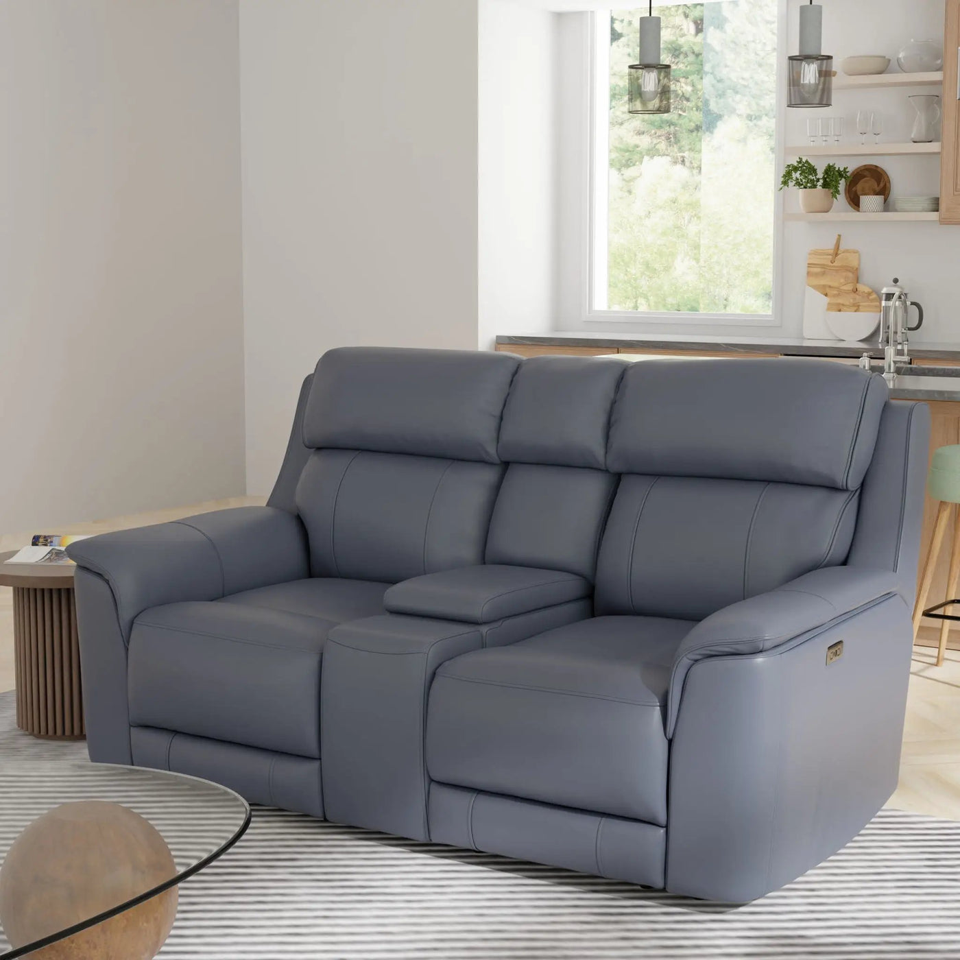 Oslo - Dual Power Reclining Loveseat With Console by HouseOfZazla