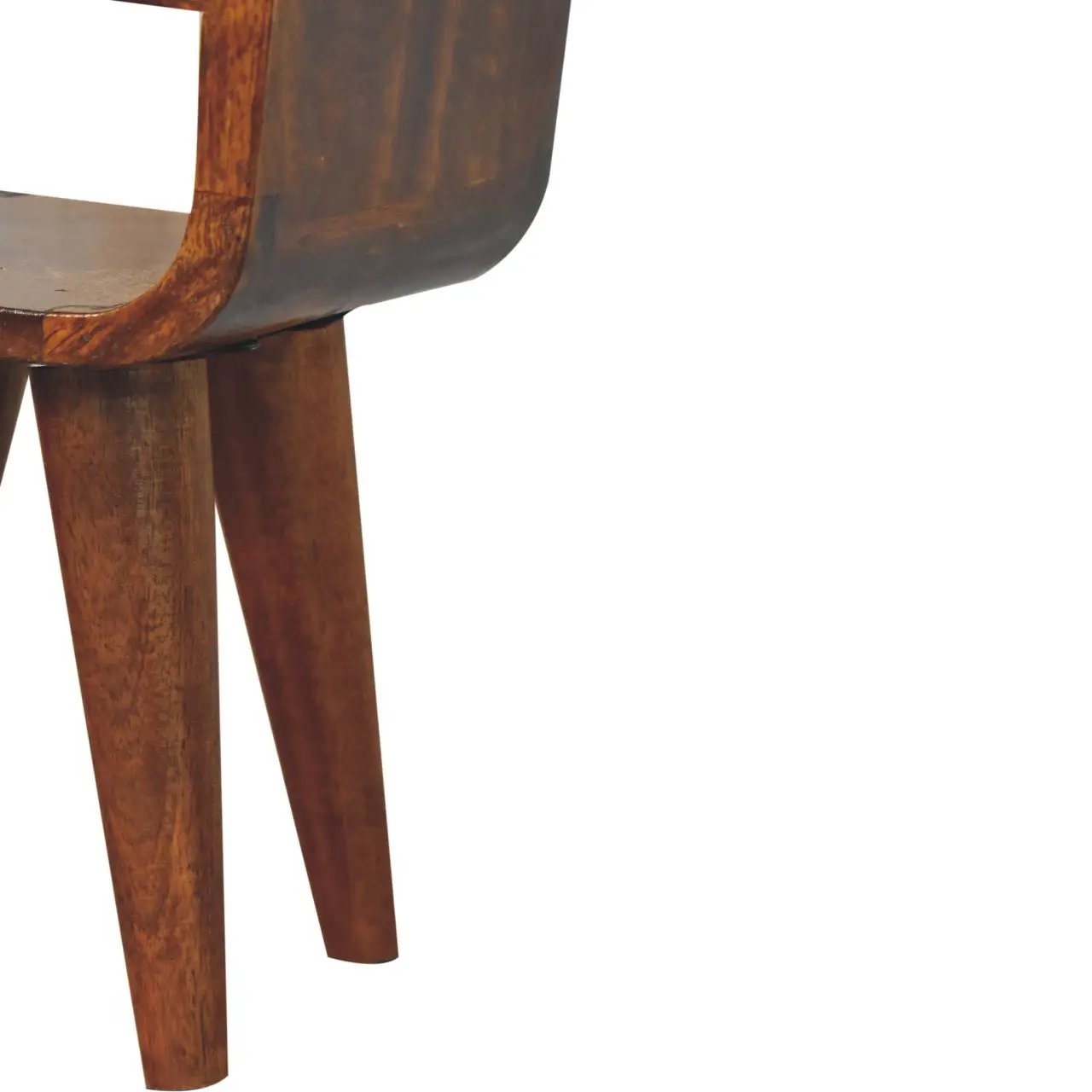 Solid Wood Extra Mini Chestnut Curve Lower Nightstand by HouseOfZazla