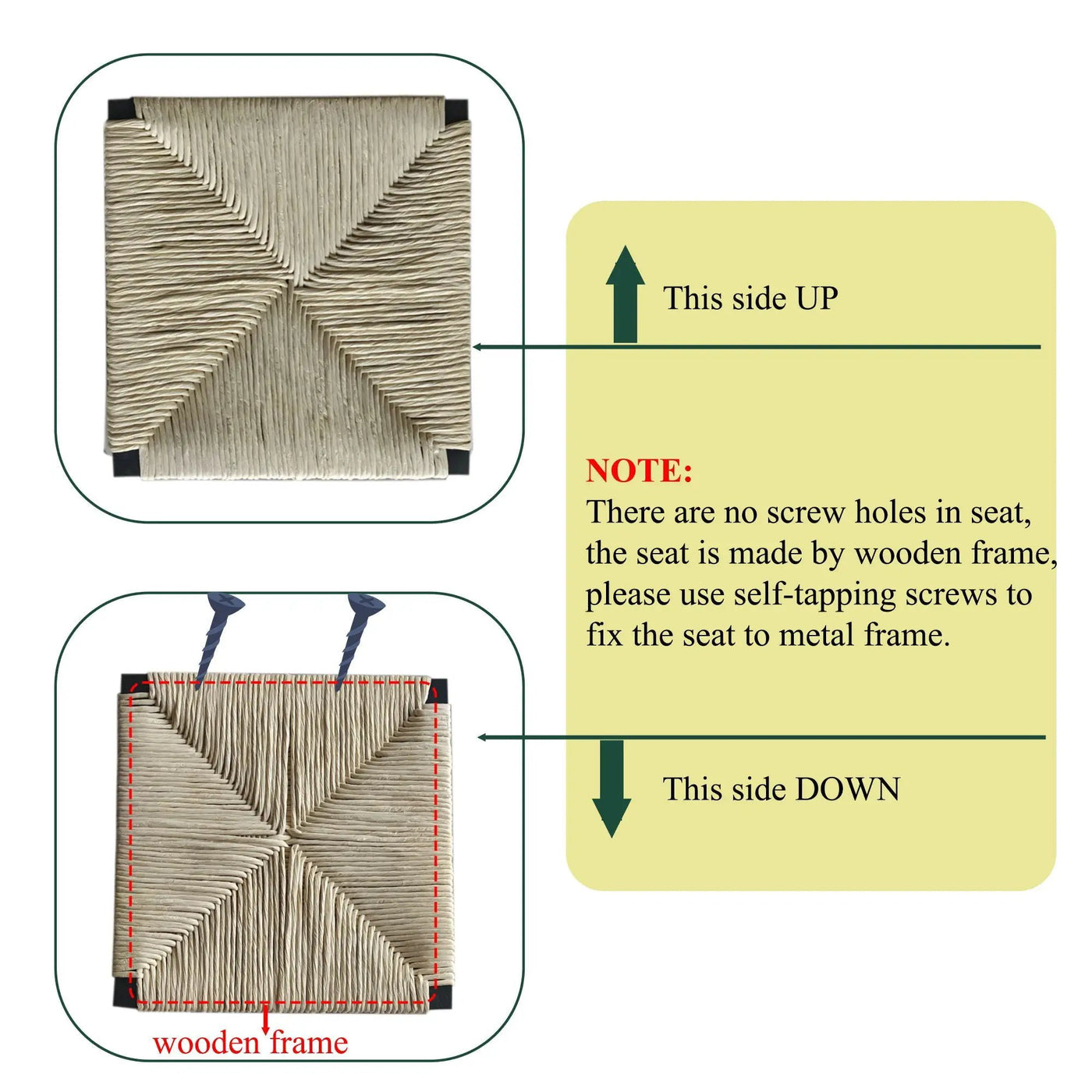 Bar Stools Paper Rope Weave Dining Chairs With Back Hand Weave Stools For Kichen Island, Bar & Counter (Set of 2) by Unique Piece Furniture