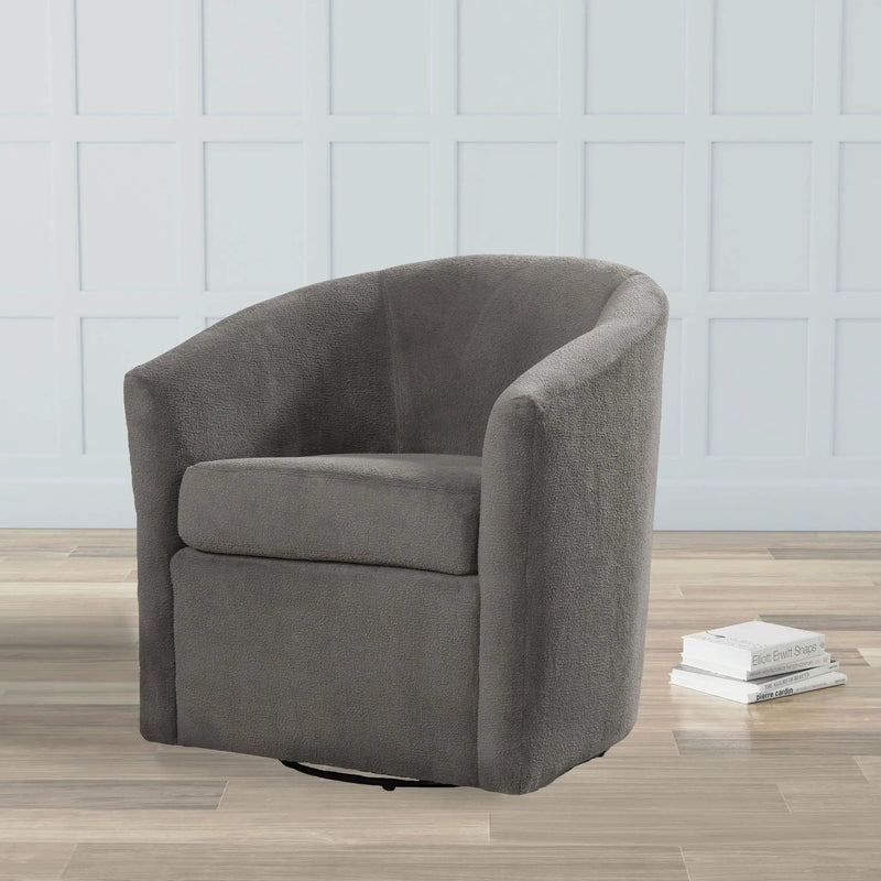 Oaklynn - Barrel Style Swivel Accent Chair by HouseOfZazla