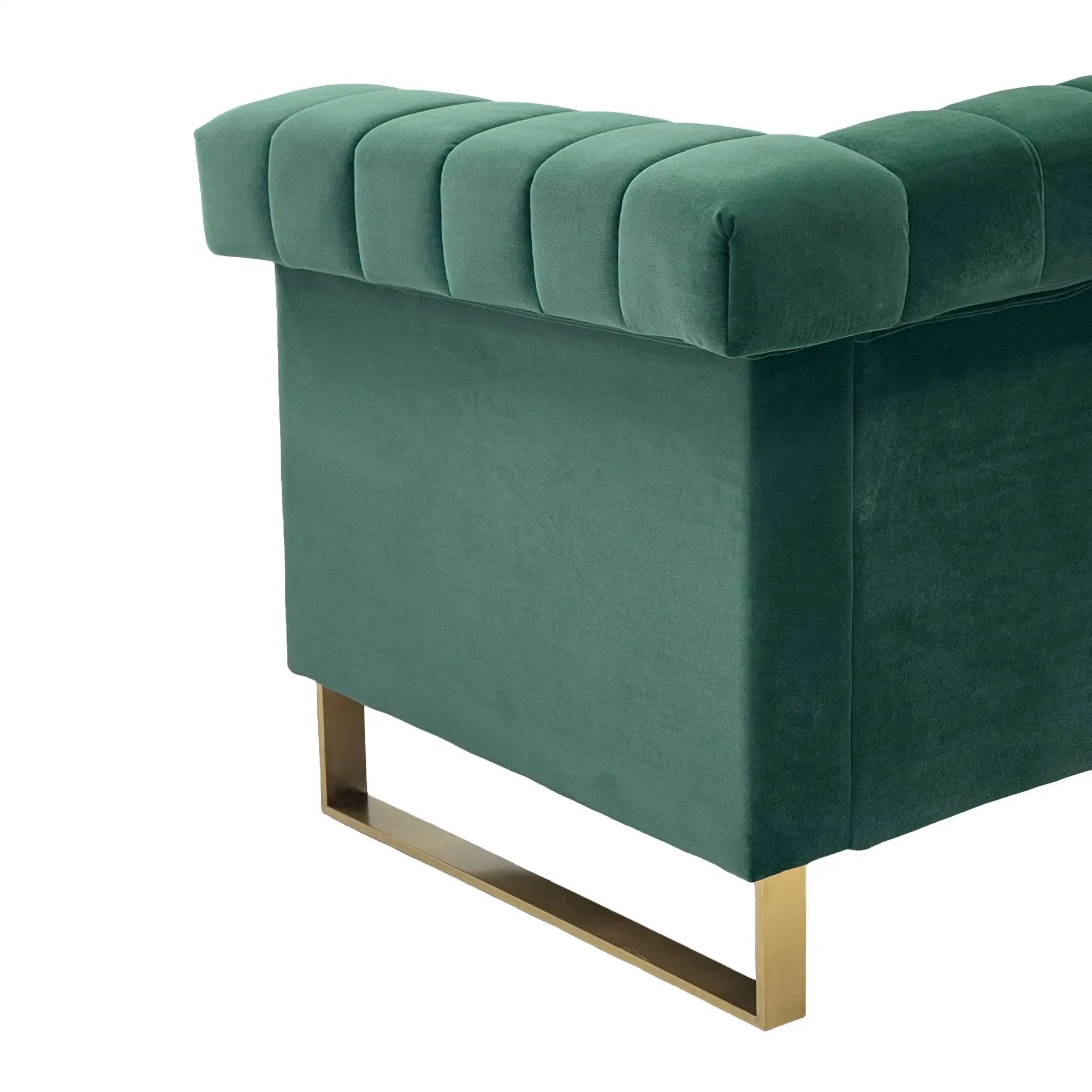 Emerald Green Velvet 2 Piece Sofa Set by HouseOfZazla