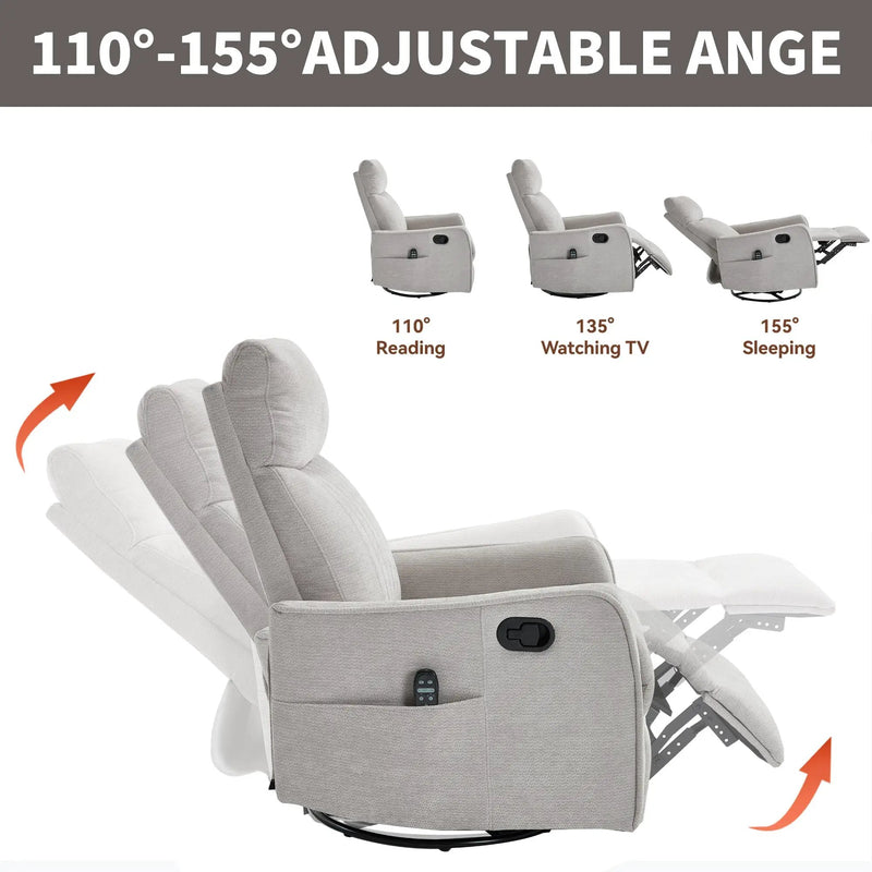 Comfortmax Swivel and Rocking Recliner by HouseOfZazla