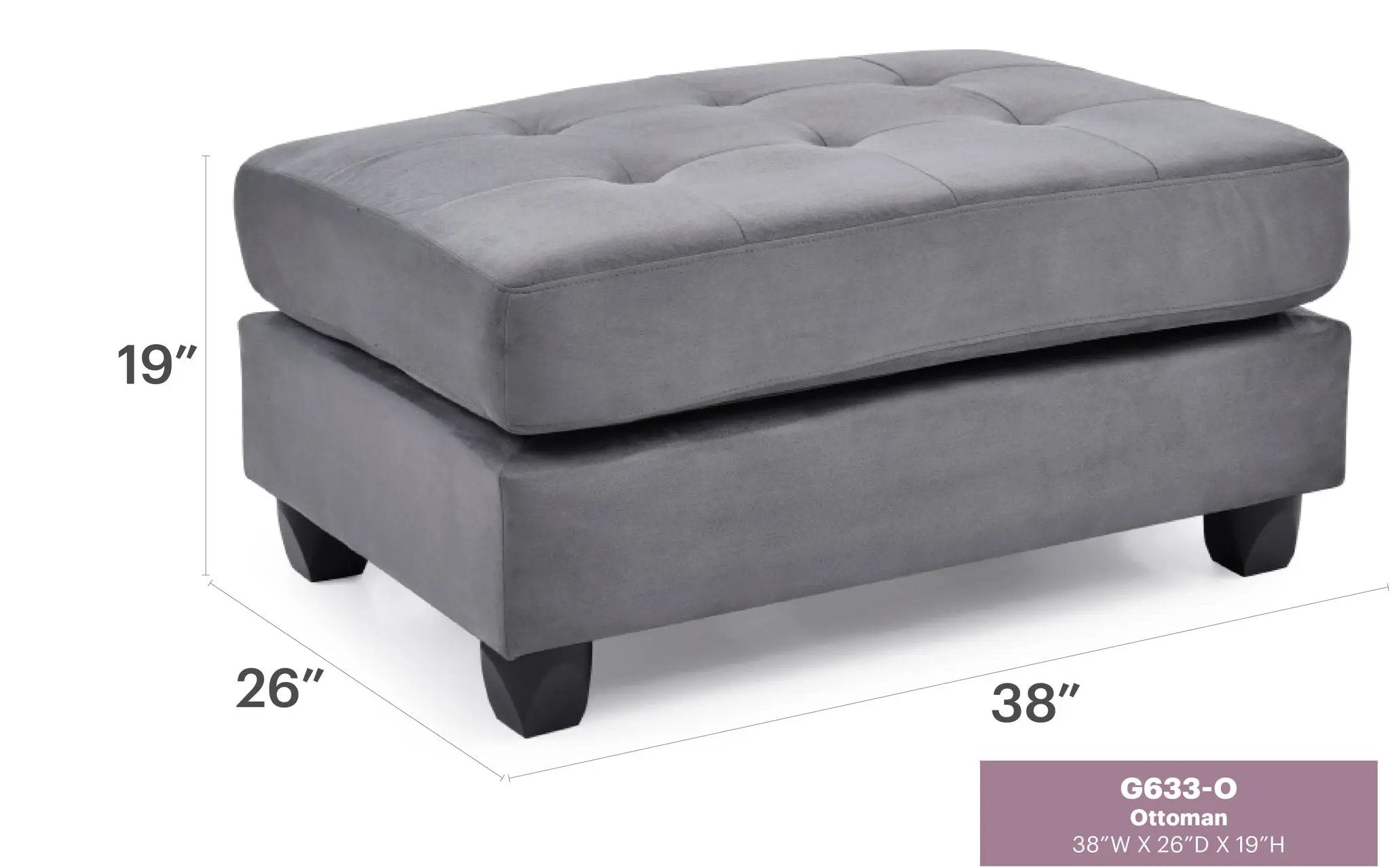 Chic Contemporary Ottoman by Unique Piece Furniture
