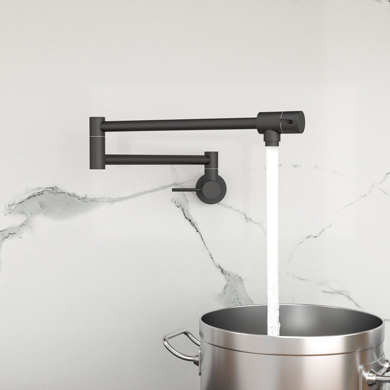 Modern Design Pot Filler Faucet Wall Mount Kitchen Sink, Folding Stretchable by HouseOfZazla