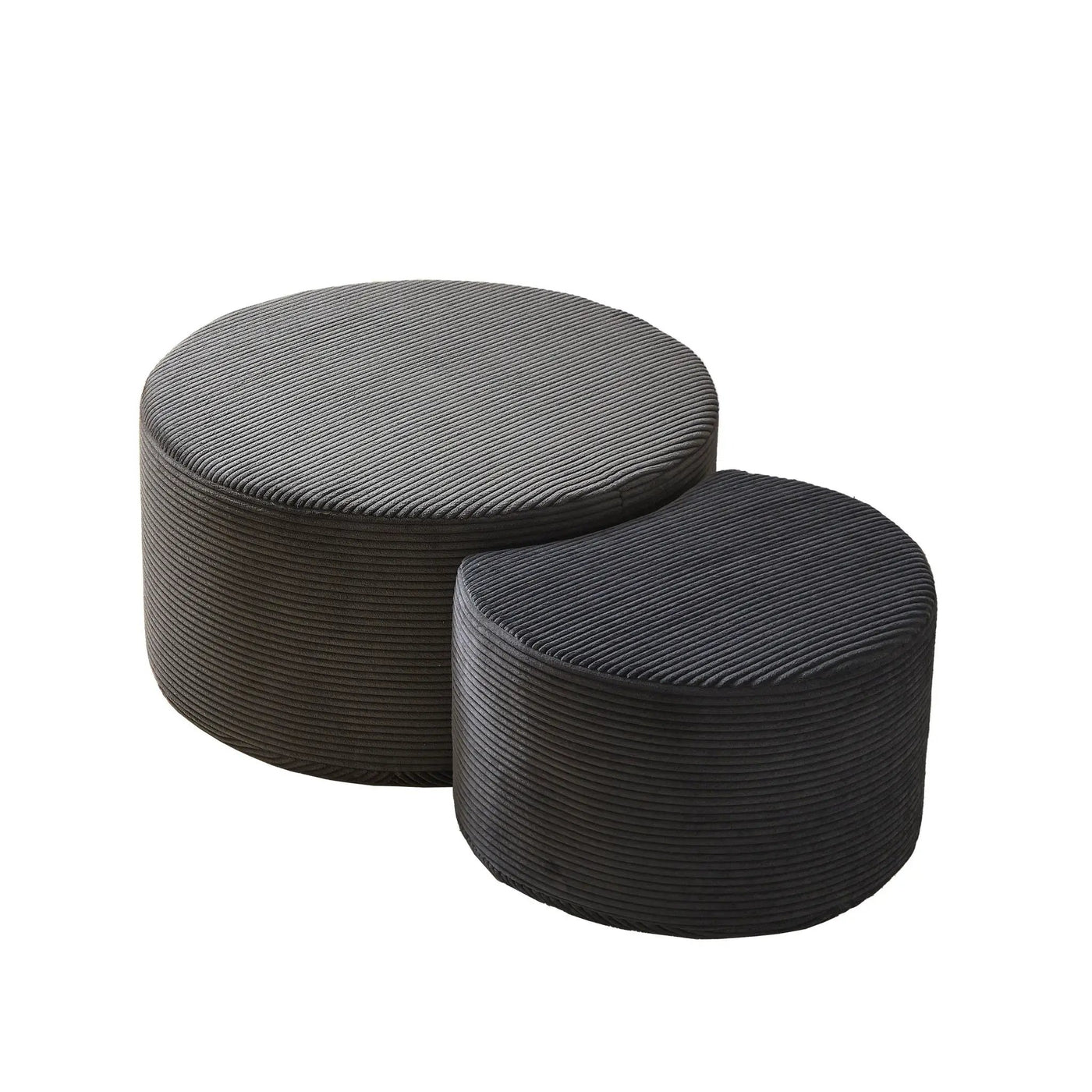Modern Upholstered Round Coffee Table For Living Room (Set of 2) by HouseOfZazla