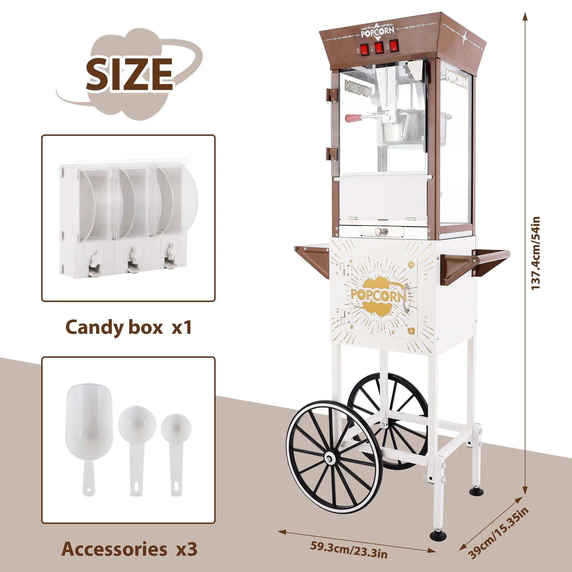12oz Retro Popcorn Machine by HouseOfZazla