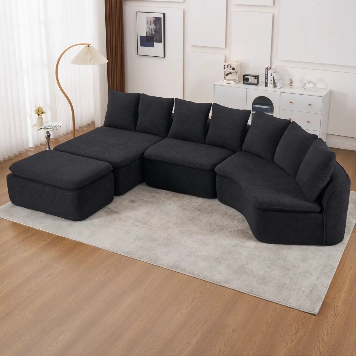 133'' Modular U-Shaped Sectional Compression Sofa by HouseOfZazla