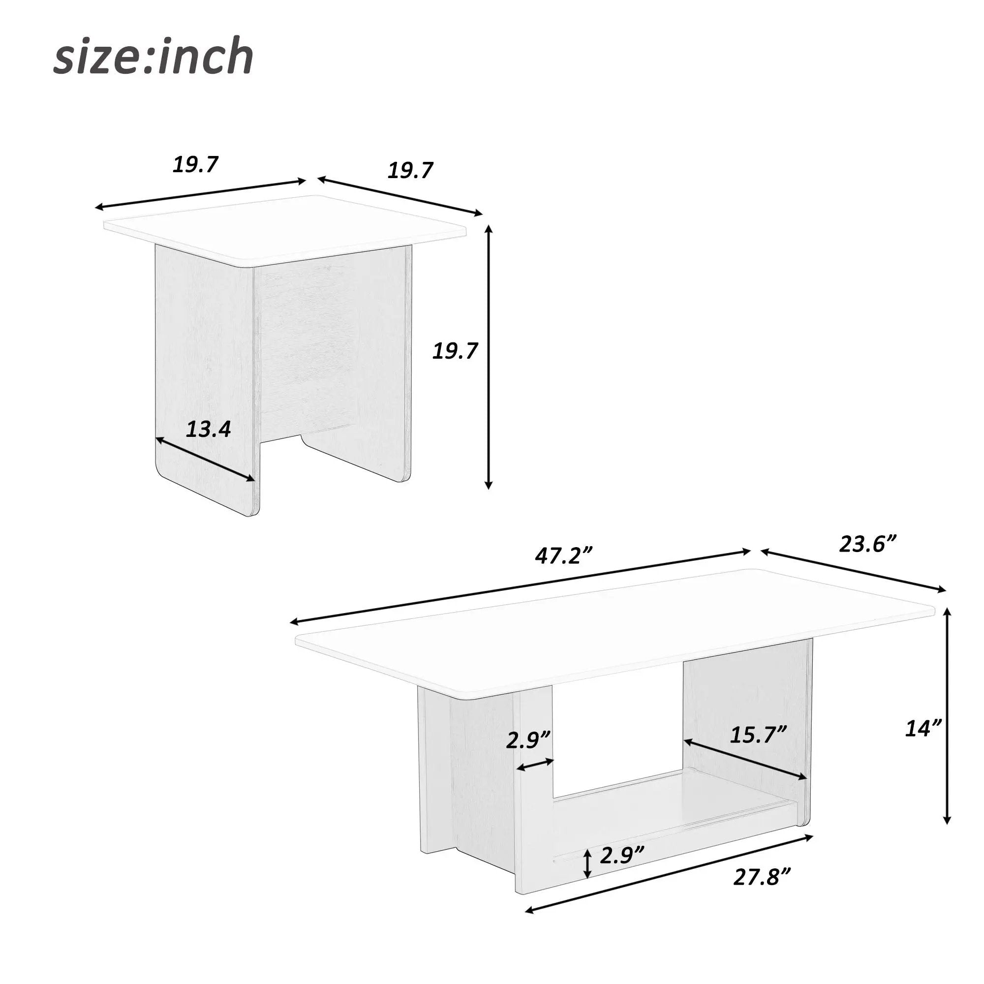 Modern TV Stand And Coffee Table (Set of 2) by Unique Piece Furniture