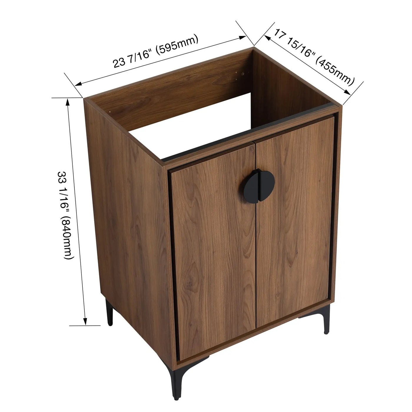 Modern Bathroom Vanity Storage Cabinet With Soft Closing Doors And Engineered Wood Construction by HouseOfZazla