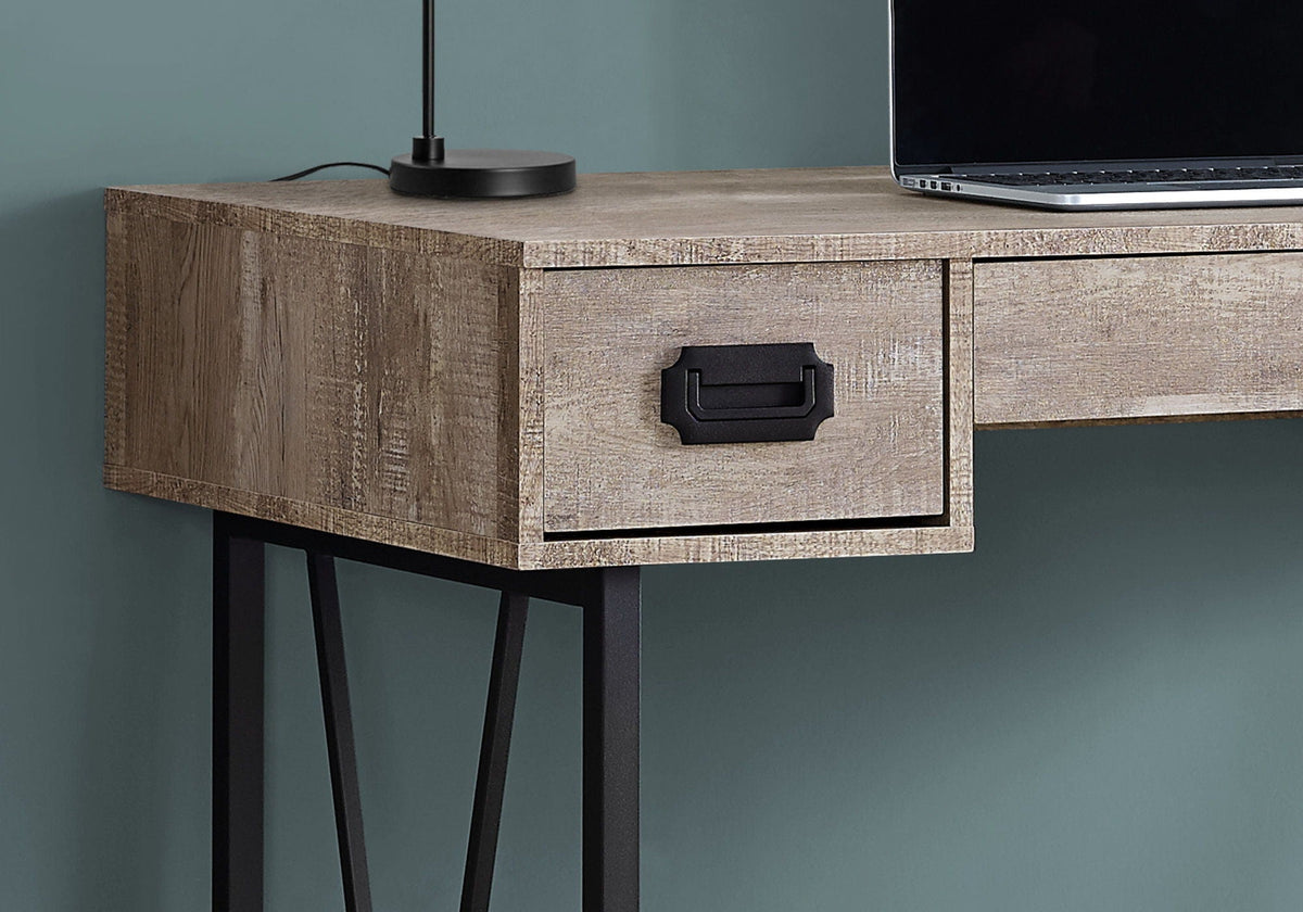 Transitional Computer Desk with Storage Drawers - Light Brown, Dark Gray, or Dark Brown, photo 7 of 12