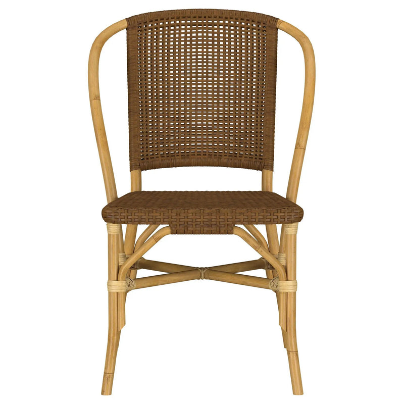 Lexley Woven Rattan Dining Side Chair Brown (Set of 2) by Unique Piece Furniture