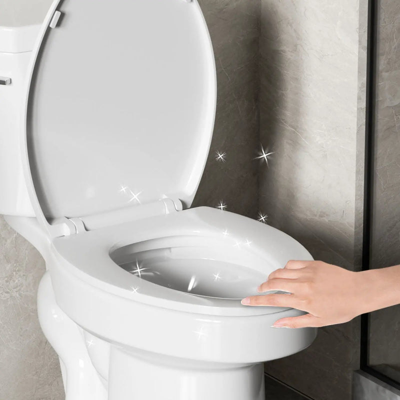 Gloss 2 Piece Toilet With 1.28 Gpf Tornado Flush, Rimless Bowl, Soft Closing Seat - Gloss White by HouseOfZazla