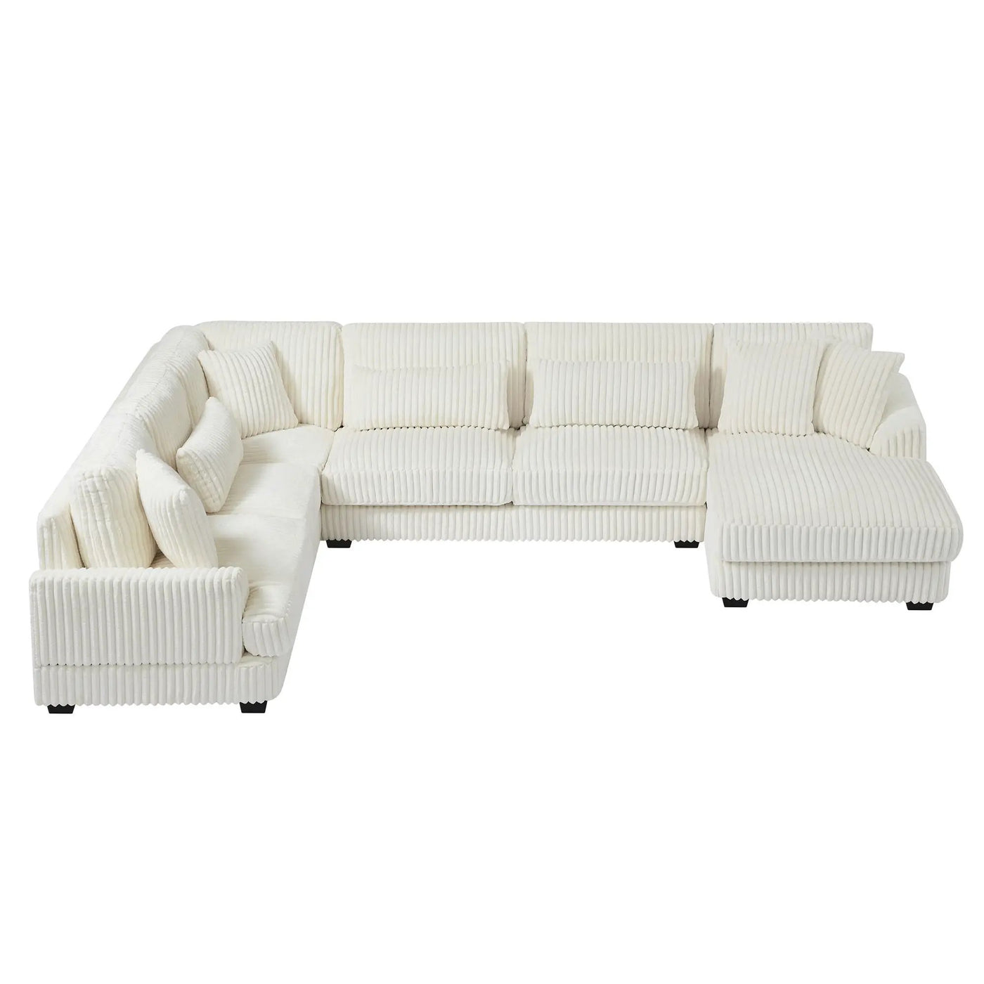 Oversized Sectional Sofa U - Shaped Sofa Couch Modern Sofa Upholstered In Soft With A Chaise Lounge For Living Room by HouseOfZazla