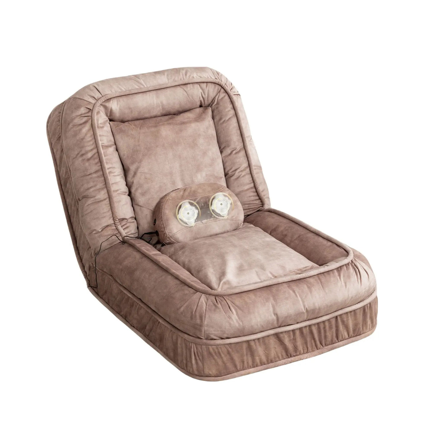 Upholstered Human Dog Bed And Pets, Bean Bag Floor Sofa With Massage Pillow, 5 Adjustable Positions & 2 Soft Pillows by HouseOfZazla